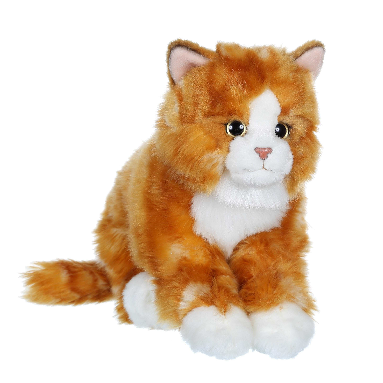  peluche chat mimiz roux 30 cm 